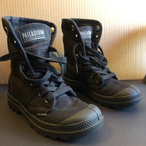 Palladium Baggy Hi-top Boots – Black Canvas